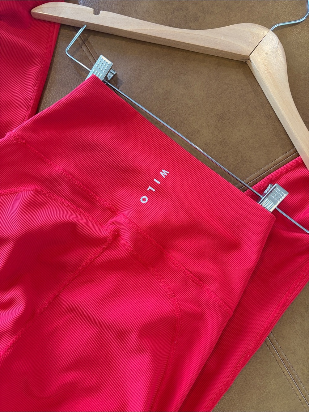 Wilo The Label Ribbed Leggings Red Size Small